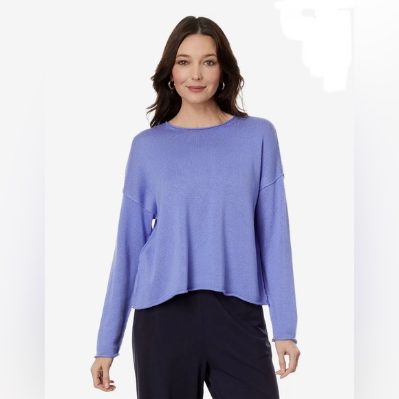 Eileen Fisher Crew Neck Boxy Pullover - Picture 1 of 6